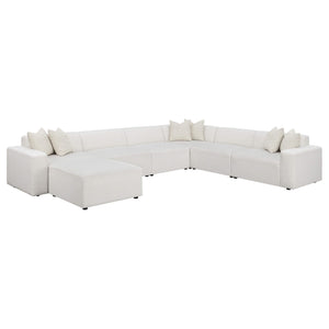 Silla Freddie tapizada con respaldo ajustado y sin brazos, color perla