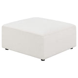 Otomana tapizada Freddie Square color perla
