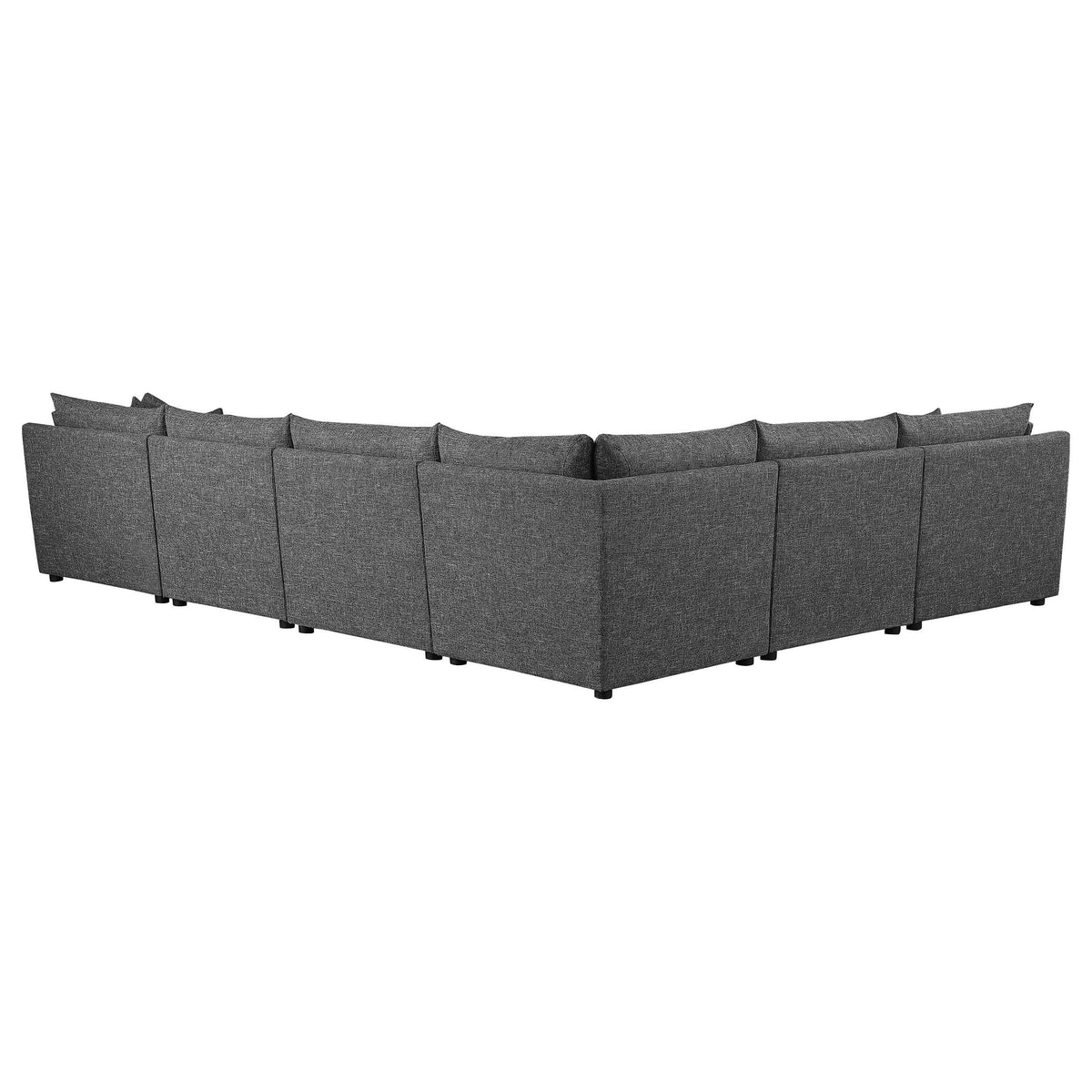 Seccional modular tapizado Sasha de 6 piezas, color negro