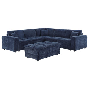 Sofá modular seccional tapizado Atlantic de 6 piezas, color azul