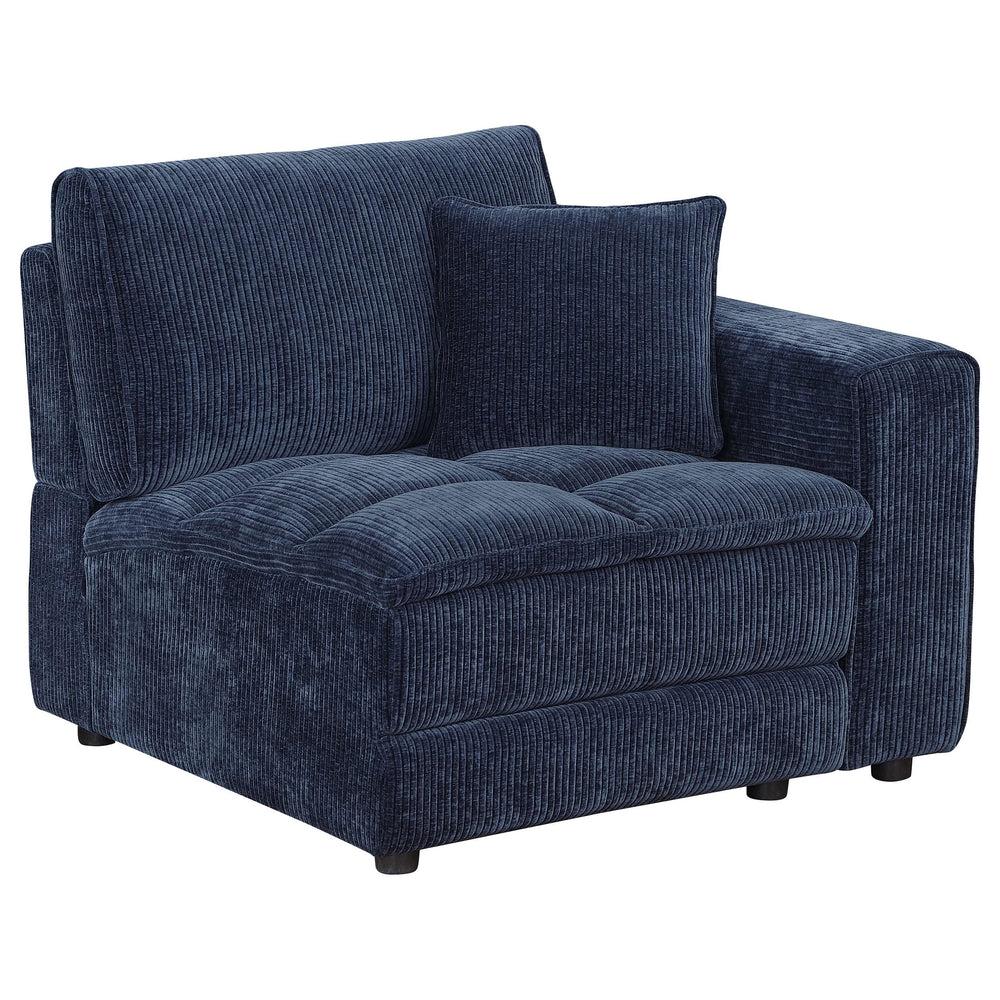 Sofá modular seccional tapizado Atlantic de 6 piezas, color azul