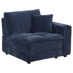 Sofá modular seccional tapizado Atlantic de 6 piezas, color azul