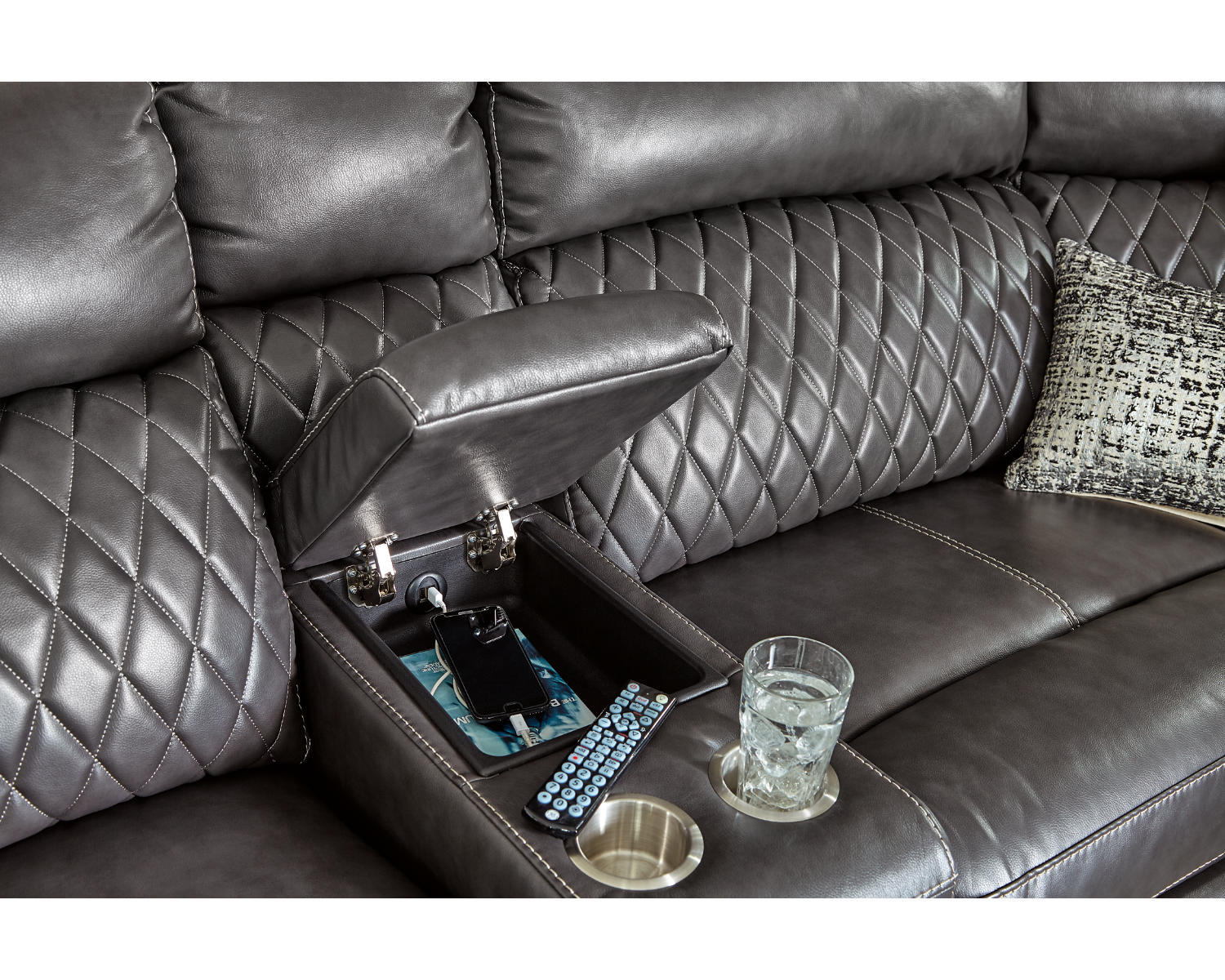 Samperstone 3-Piece Power Reclining Sectional Loveseat