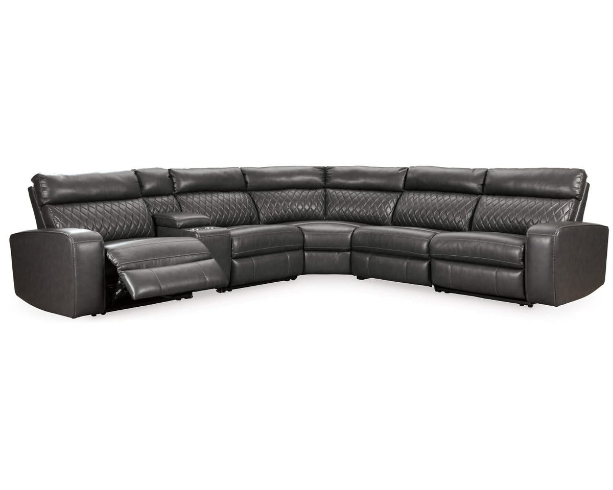 Seccional reclinable eléctrico Samperstone de 6 piezas