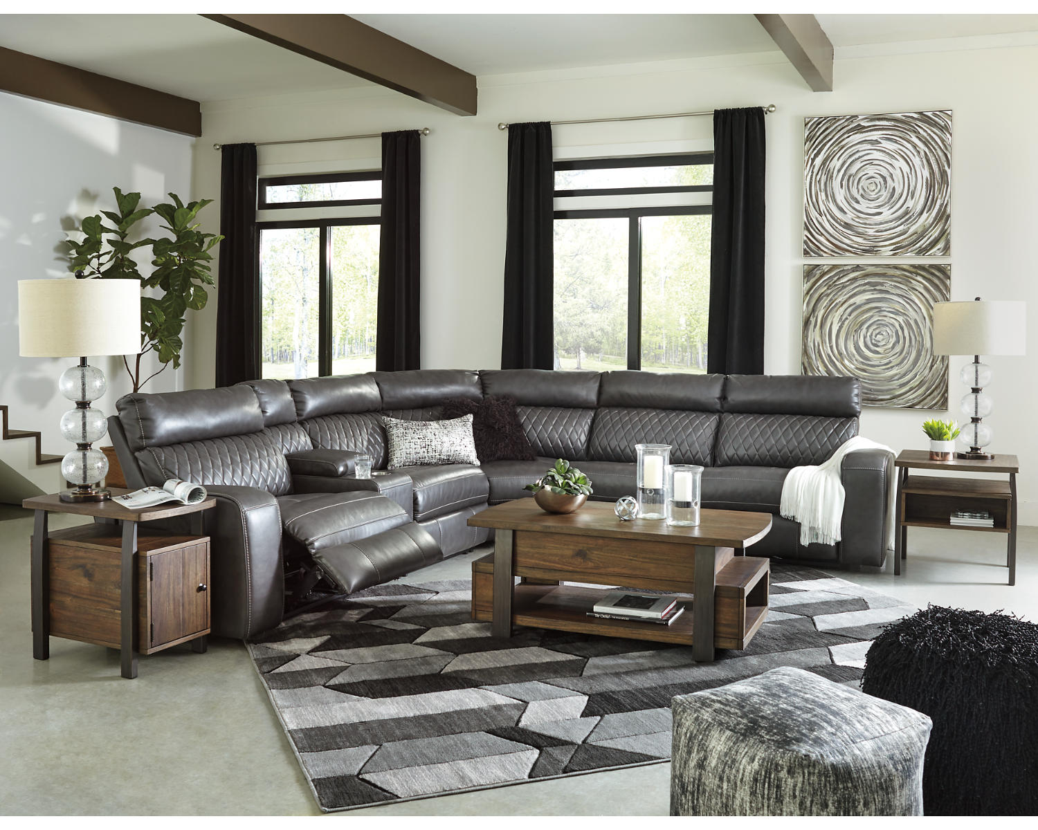 Samperstone 6-Piece Power Reclining Sectional