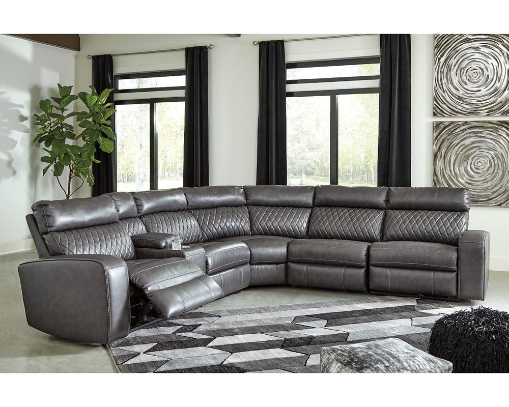 Seccional reclinable eléctrico Samperstone de 6 piezas