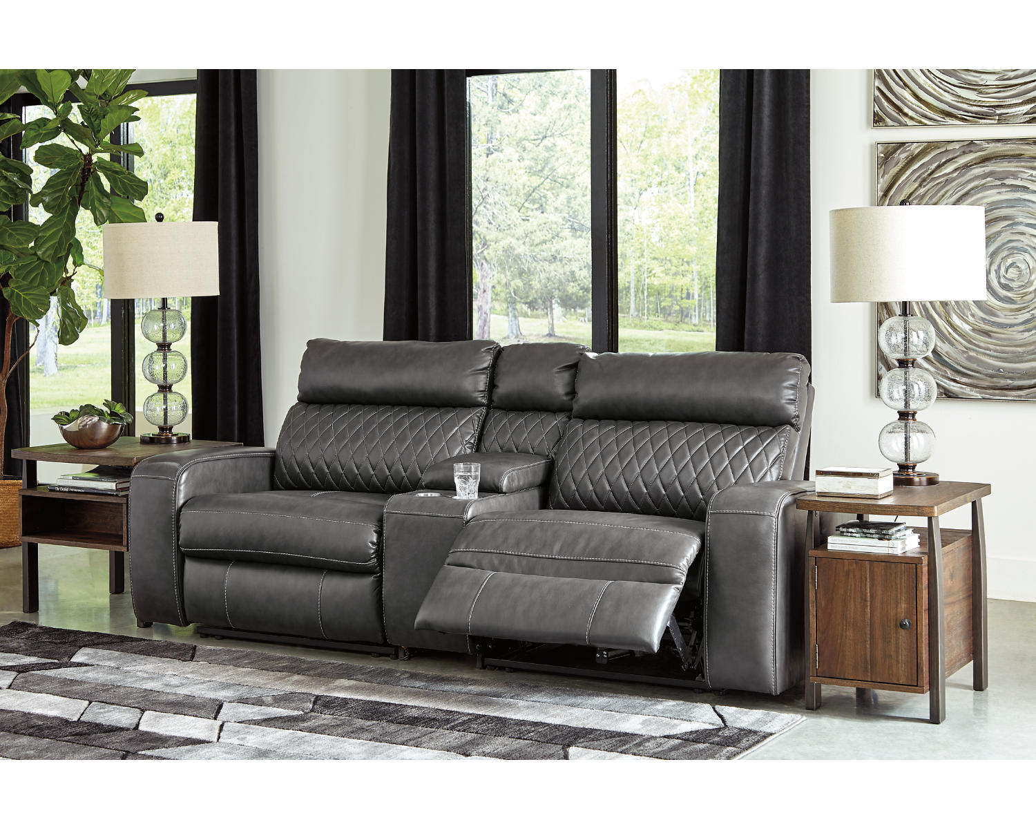 Samperstone 3-Piece Power Reclining Sectional Loveseat