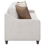 Conjunto de sofá tapizado de 2 piezas con brazos inclinados Christine en beige