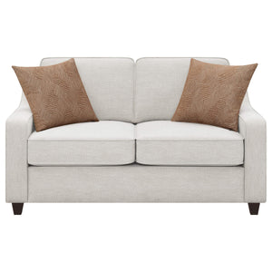 Christine Upholstered Sloped Arm Loveseat Beige