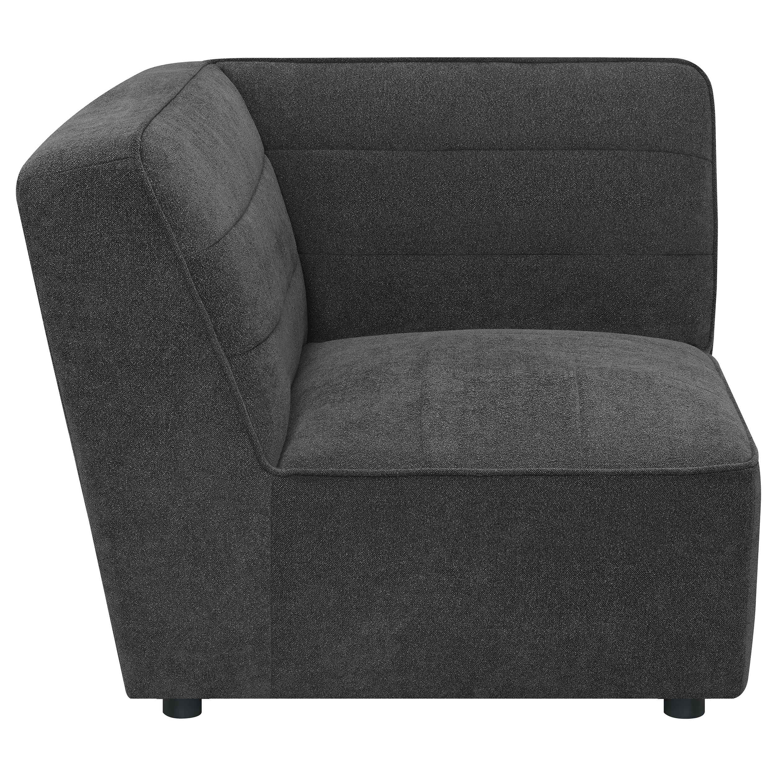 Sunny Upholstered Corner Chair Dark Charcoal