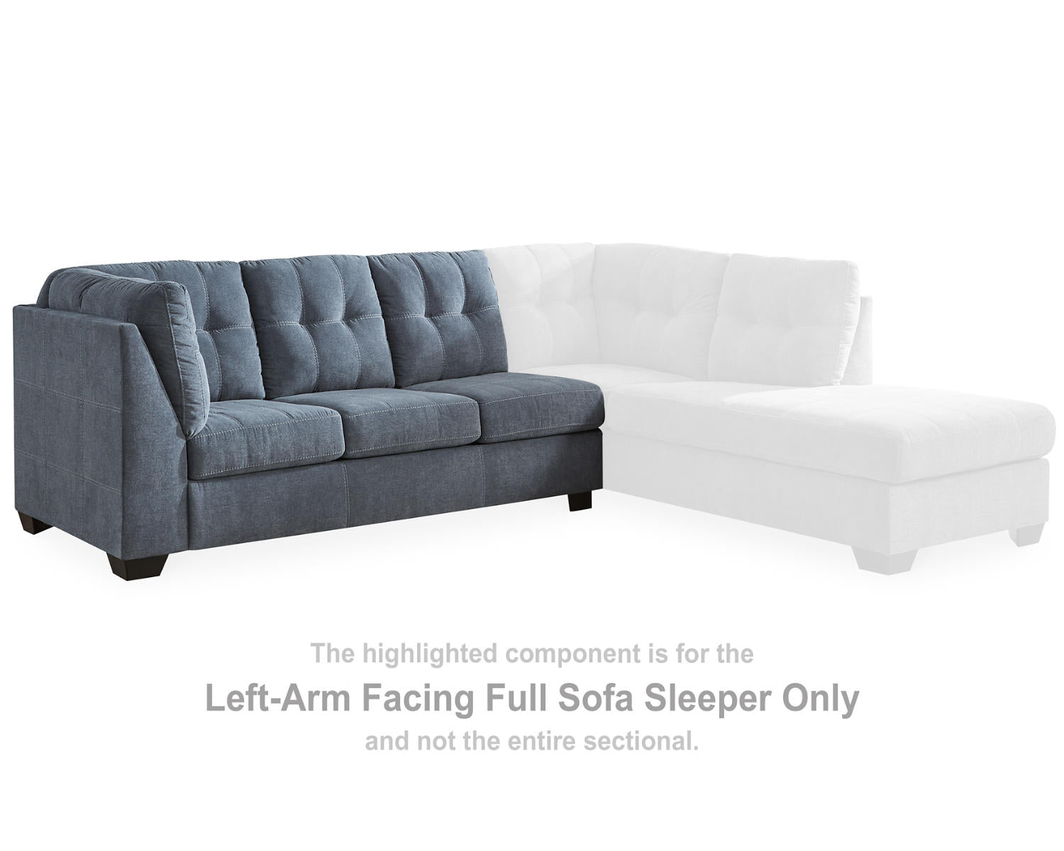 Marleton Left-Arm Facing Full Sofa Sleeper