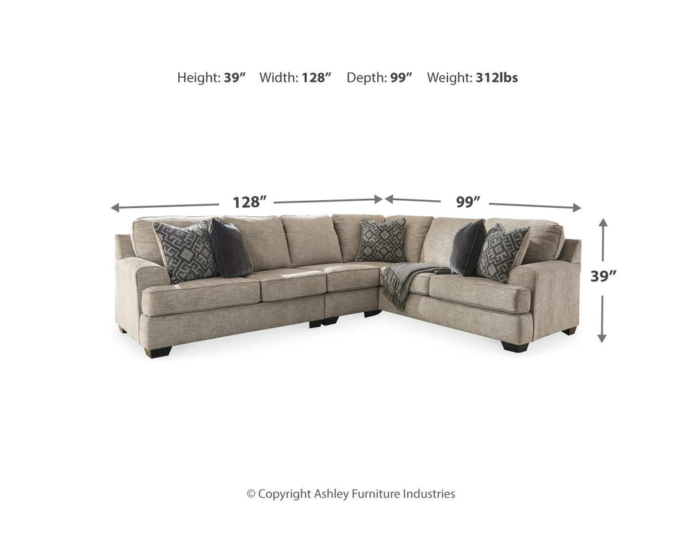 Bovarian 3-Piece Sectional with Ottoman