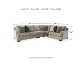 Bovarian 3-Piece Sectional with Ottoman