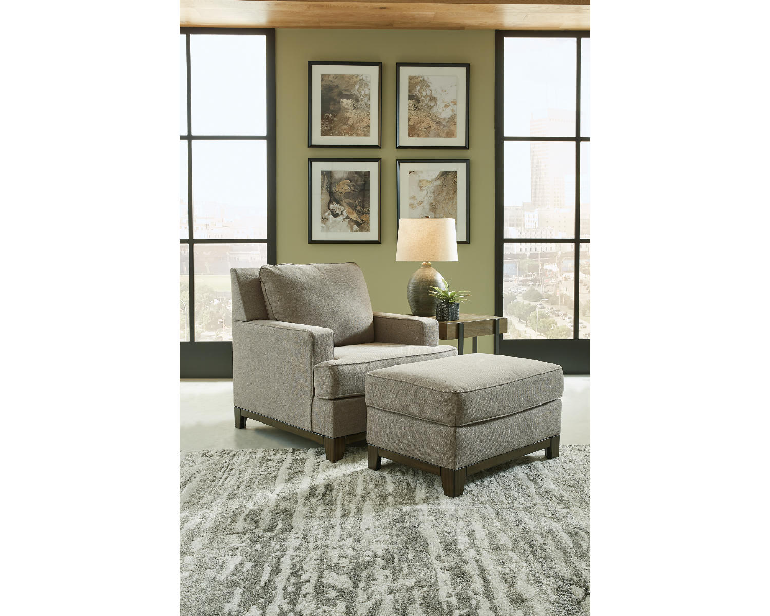 Kaywood Chair and Ottoman