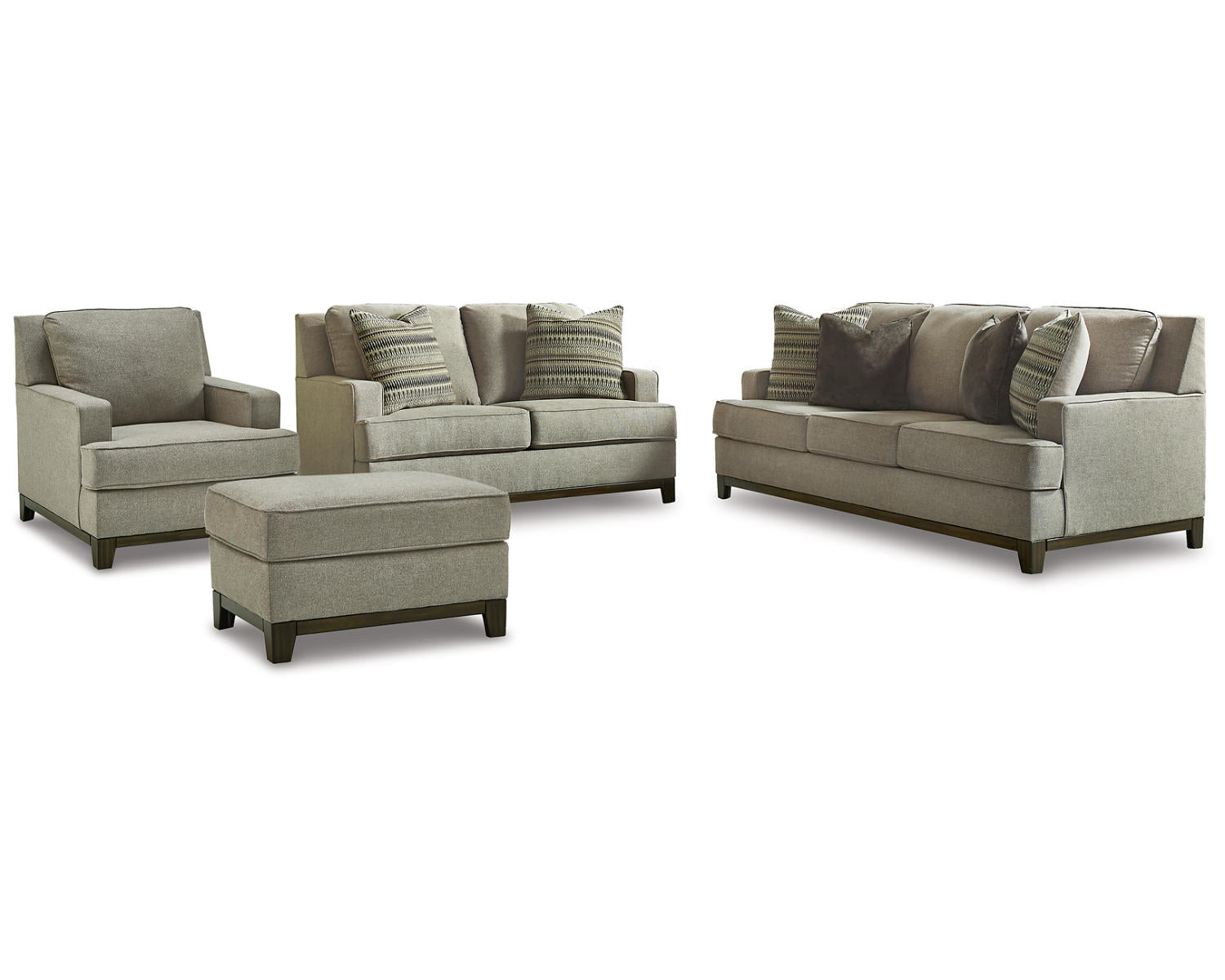 Kaywood Sofa, Loveseat, Chair and Ottoman