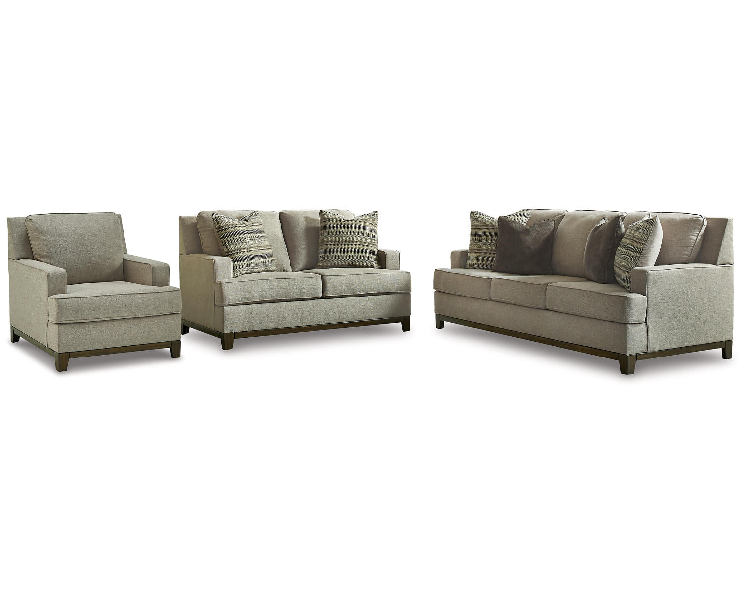 Kaywood Sofa, Loveseat and Chair
