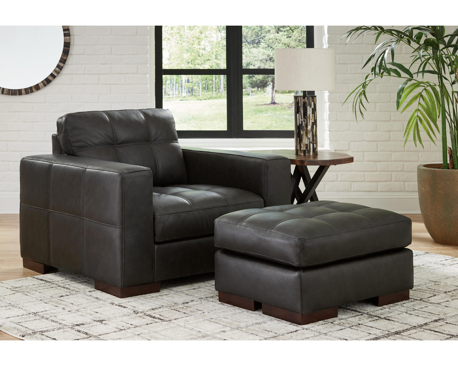 Luigi Oversized Chair and Ottoman