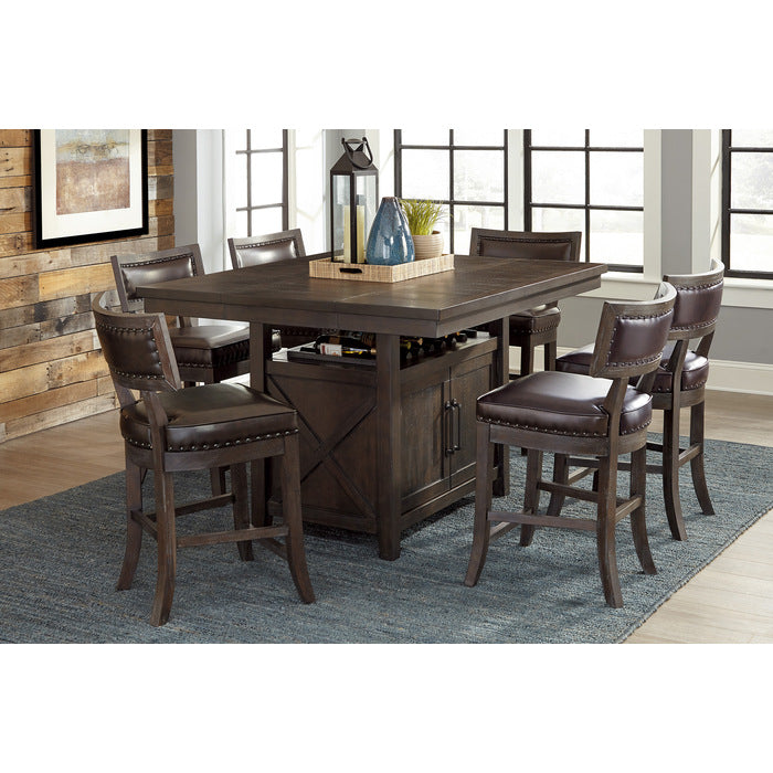 Oxton Collection Counter Height Table with Storage Base