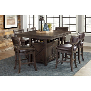 Oxton Collection Counter Height Table with Storage Base