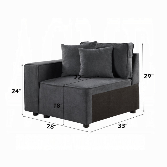 Silvester Modular - Left Facing Chair W/2 Pillows