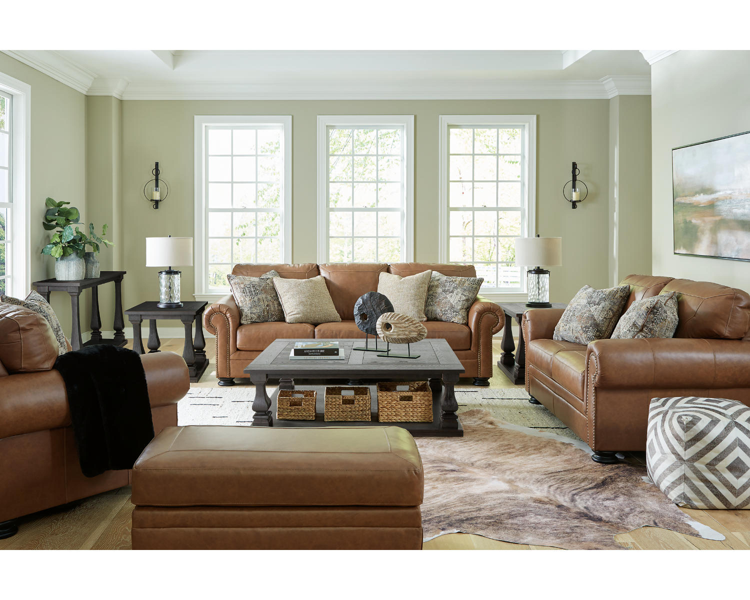 Carianna Sofa, Loveseat, Oversized Chair and Ottoman