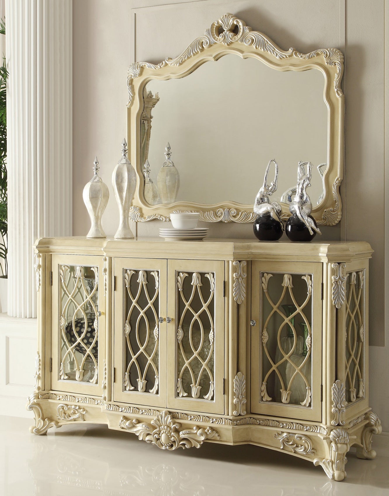 HD-5800 - BUFFET ANTIQUE WHITE