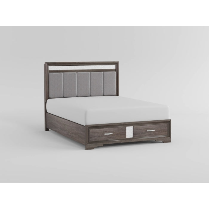 Eastern King Platform Bed with Footboard Storage