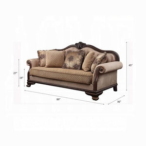Sofá Chateau De Ville con 5 almohadas (mismo modelo Lv01588)