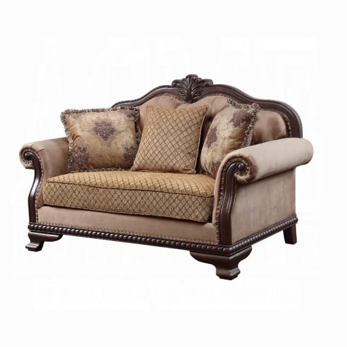 Sofá de dos plazas Chateau De Ville con 3 almohadas (mismo modelo Lv01589)