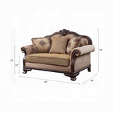 Sofá de dos plazas Chateau De Ville con 3 almohadas (mismo modelo Lv01589)