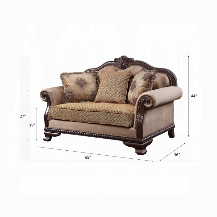Chateau De Ville Loveseat W/3 Pillows(Same Lv01589)