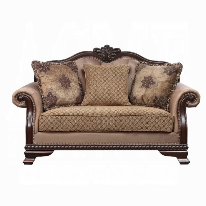 Sofá de dos plazas Chateau De Ville con 3 almohadas (mismo modelo Lv01589)