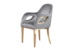 Silla de comedor de terciopelo Mitzy