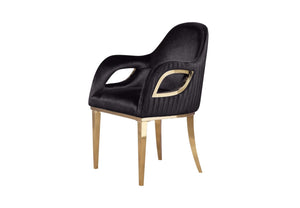 Silla de comedor de terciopelo Mitzy