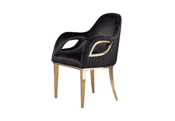 Silla de comedor de terciopelo Mitzy