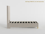 39” Beige Microfiber Platform Bed