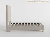 54" Beige Microfiber Platform Bed