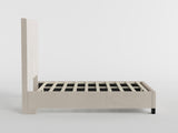 54" Beige Microfiber Platform Bed