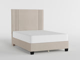 54" Beige Microfiber Platform Bed