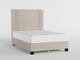 54" Beige Microfiber Platform Bed 54" Beige Microfiber Platform Bed
