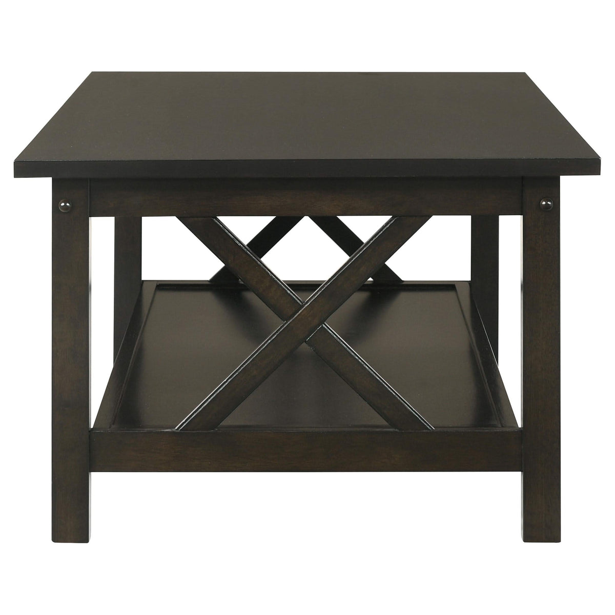 Juego de mesa de centro rectangular de 3 piezas Rachelle en color merlot intenso