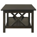 Juego de mesa de centro rectangular de 3 piezas Rachelle en color merlot intenso