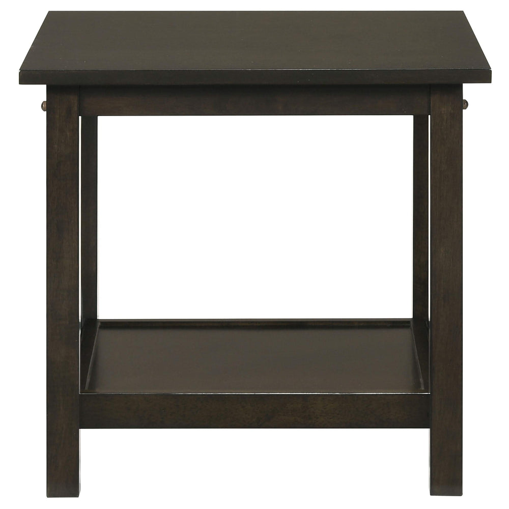 Juego de mesa de centro rectangular de 3 piezas Rachelle en color merlot intenso