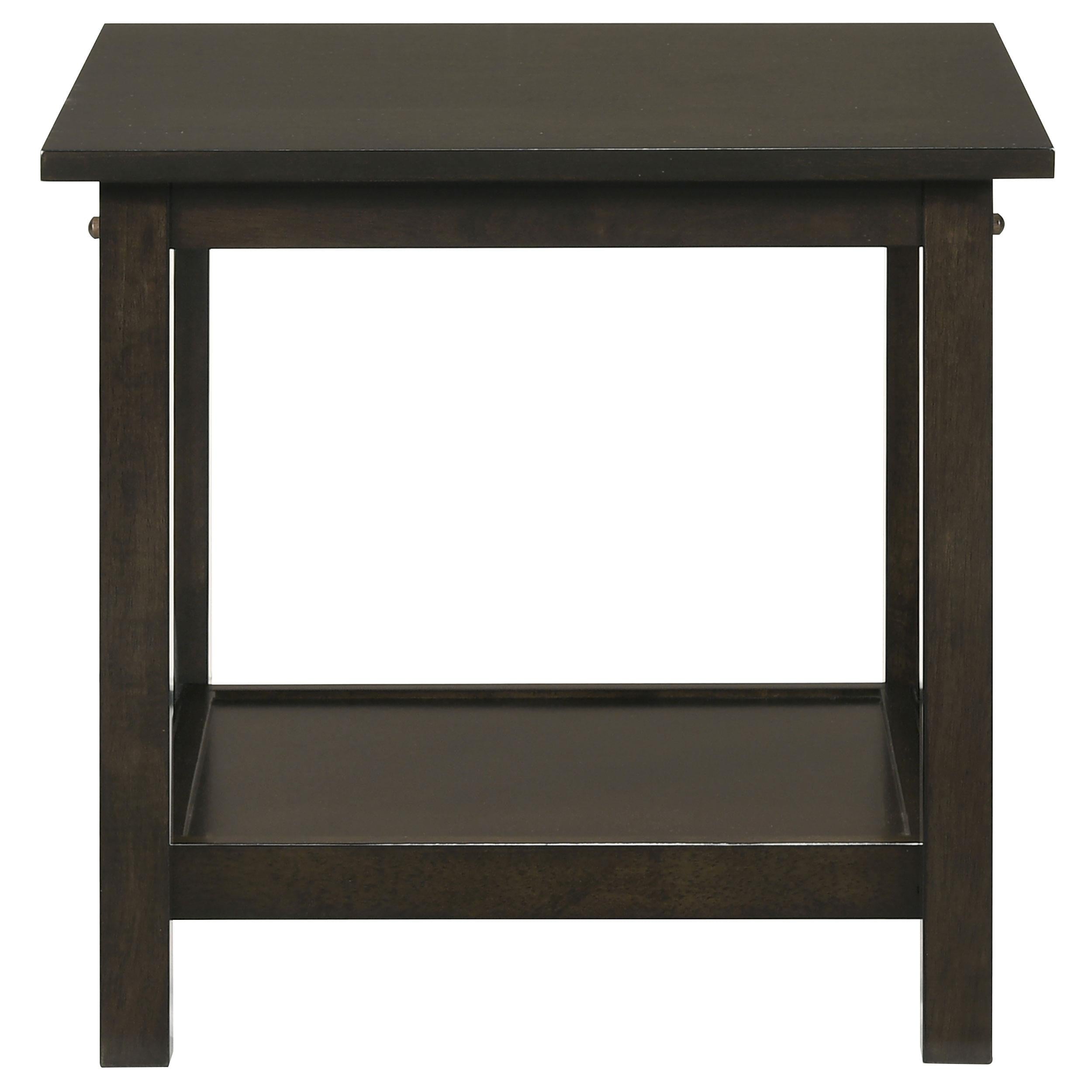 Rachelle 3-piece Rectangular Coffee Table Set Deep Merlot
