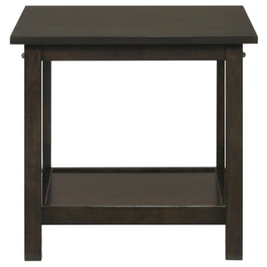 Juego de mesa de centro rectangular de 3 piezas Rachelle en color merlot intenso
