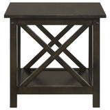 Juego de mesa de centro rectangular de 3 piezas Rachelle en color merlot intenso