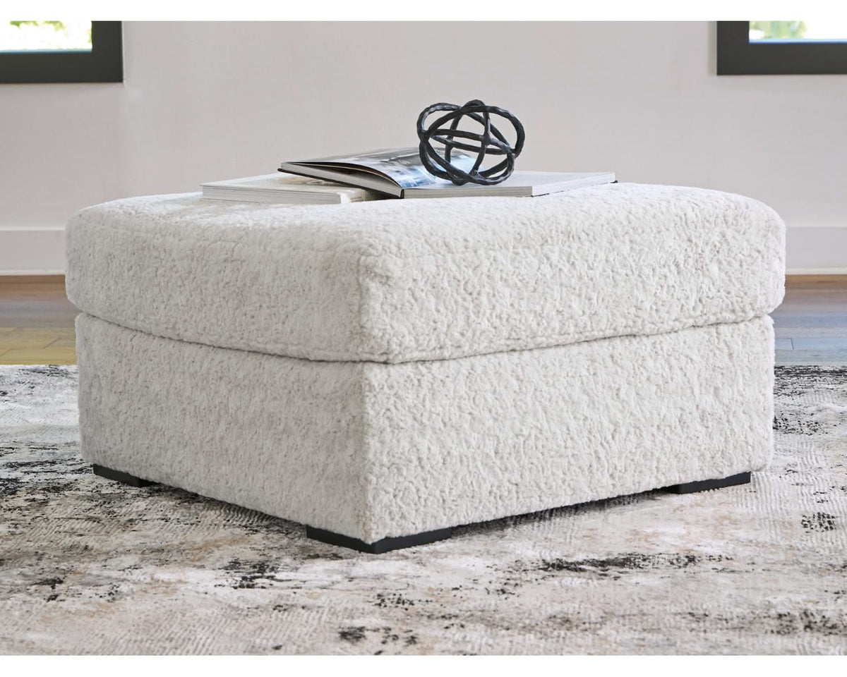 Otomana extragrande con acento de peluche