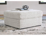 Otomana extragrande con acento de peluche