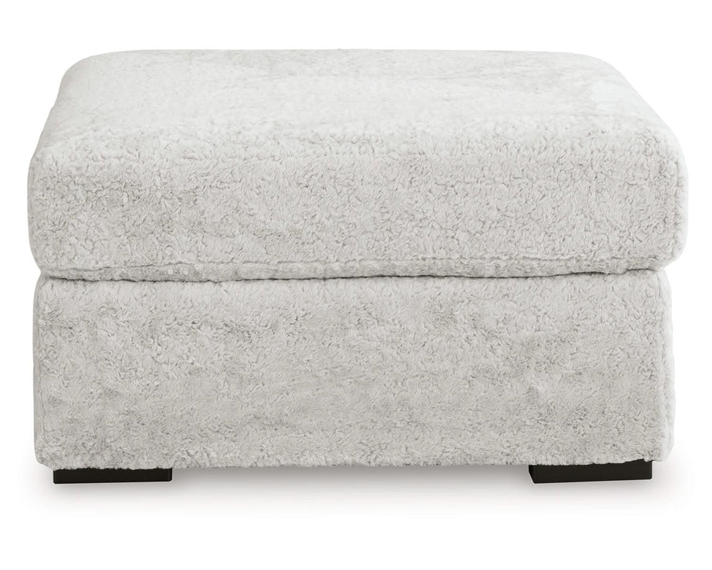 Otomana extragrande con acento de peluche