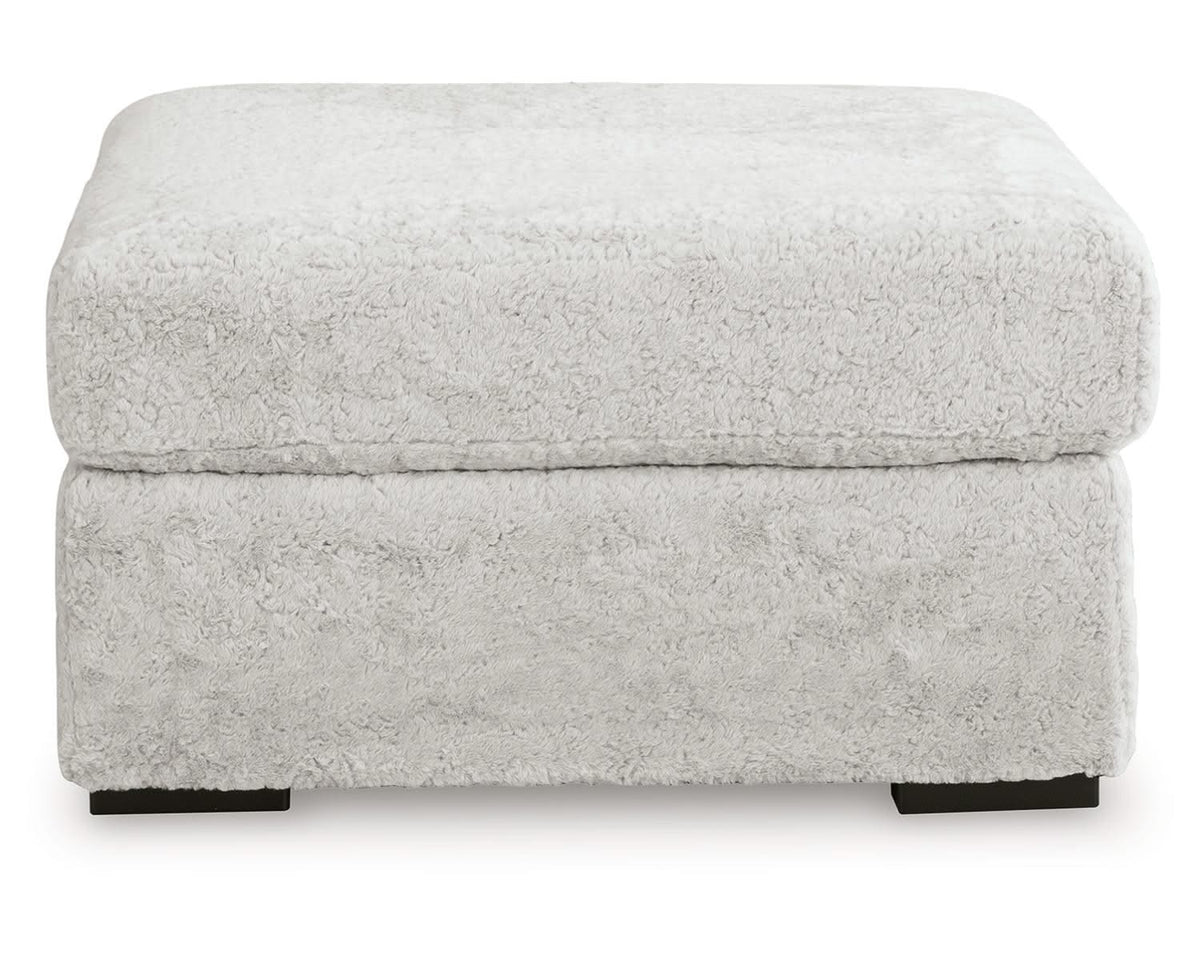 Otomana extragrande con acento de peluche
